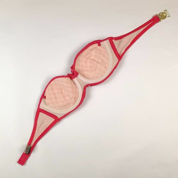 Victorias Secret Bikini Top 32B Rhinestone Pink - Picture 2 of 4